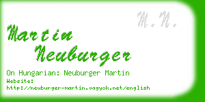 martin neuburger business card